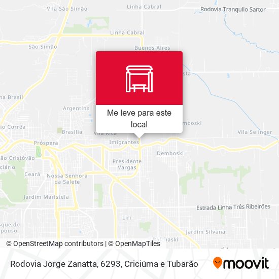 Rodovia Jorge Zanatta, 6293 mapa