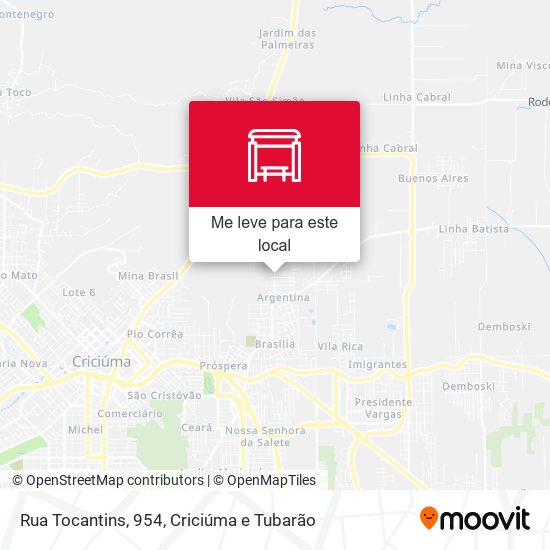 Rua Tocantins, 954 mapa