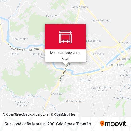 Rua José João Mateus, 290 mapa