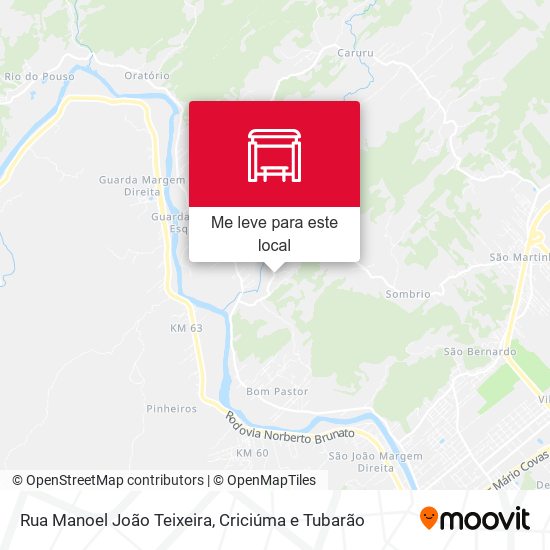 Rua Manoel João Teixeira mapa