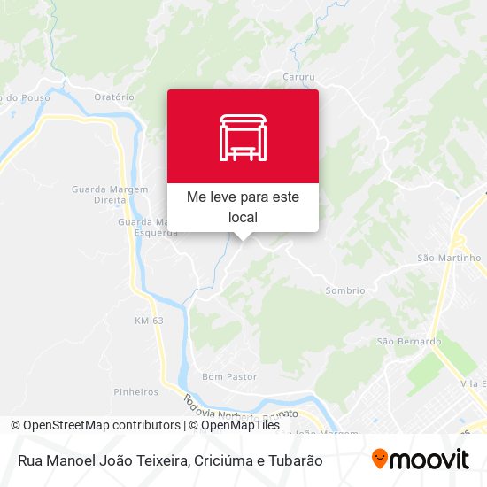 Rua Manoel João Teixeira mapa