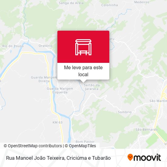 Rua Manoel João Teixeira mapa