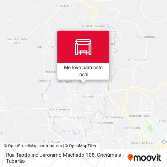 Rua Teodolino Jeronimo Machado 108 mapa