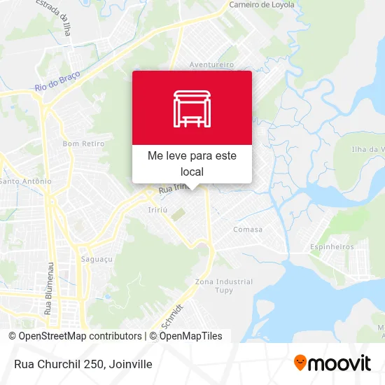 Rua Churchil 250 mapa