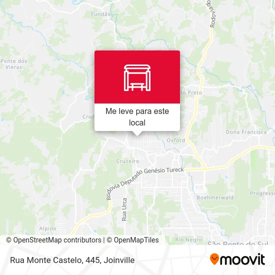 Rua Monte Castelo, 445 mapa