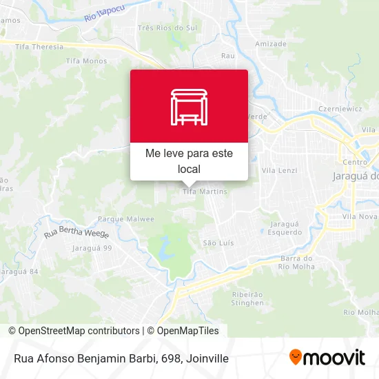 Rua Afonso Benjamin Barbi, 698 mapa