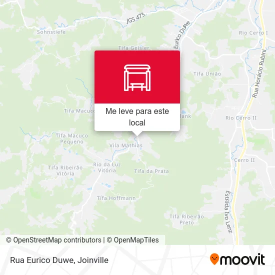 Rua Eurico Duwe mapa