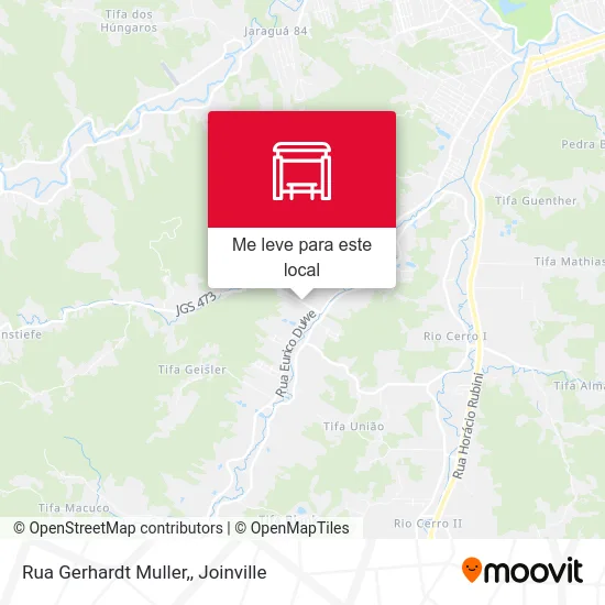 Rua Gerhardt Muller, mapa