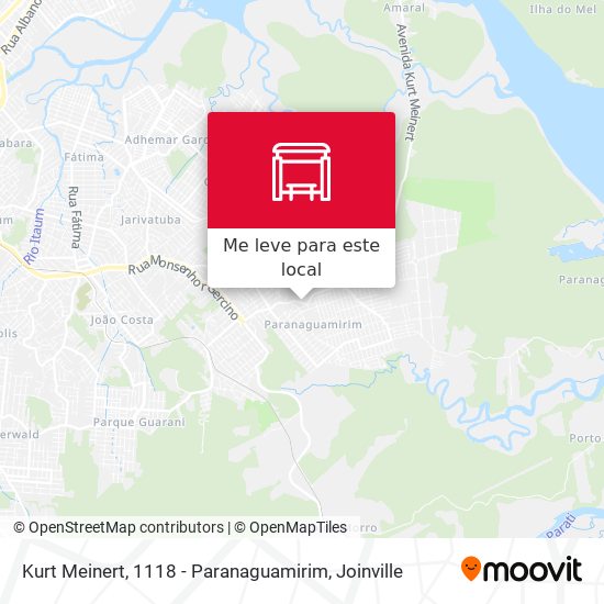 Kurt Meinert, 1118 - Paranaguamirim mapa