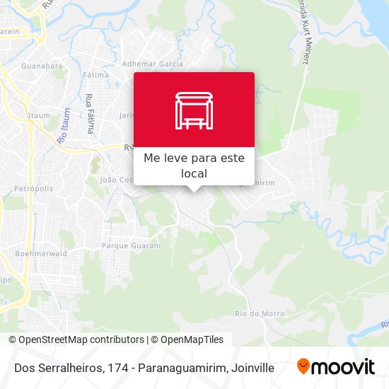 Dos Serralheiros, 174 - Paranaguamirim mapa