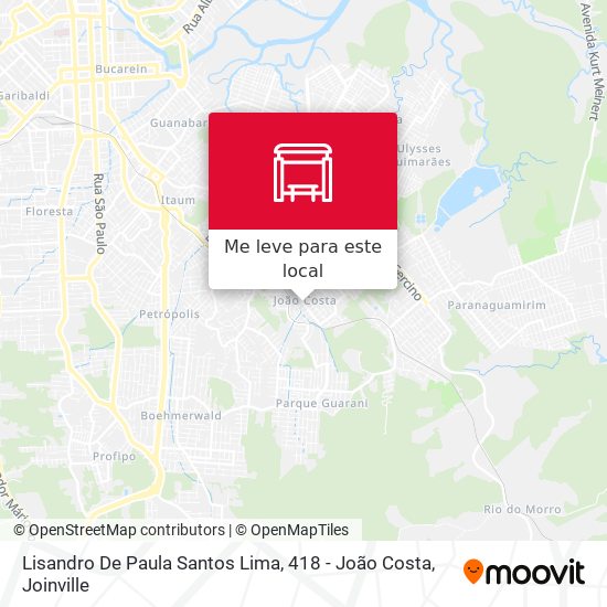 Lisandro De Paula Santos Lima, 418 - João Costa mapa