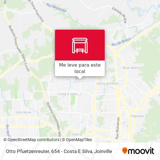 Otto Pfuetzenreuter, 654 - Costa E Silva mapa