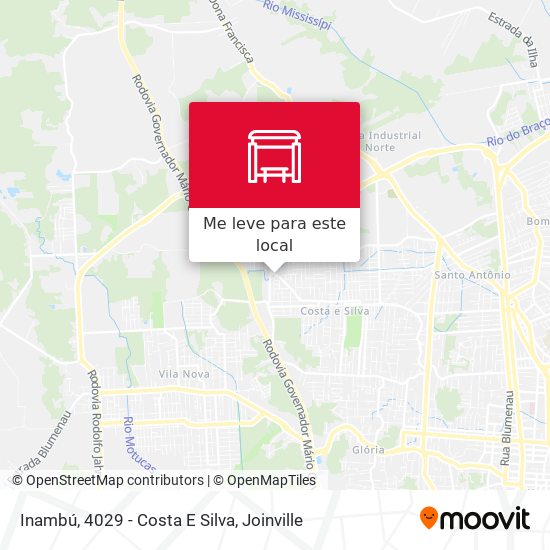 Inambú, 4029 - Costa E Silva mapa
