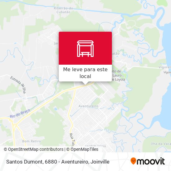 Santos Dumont, 6880 - Aventureiro mapa