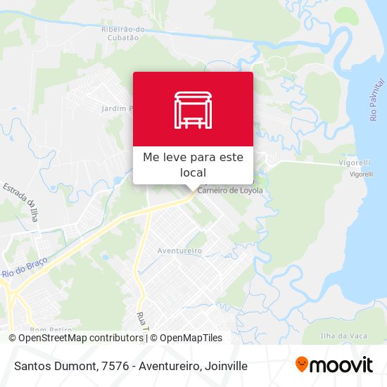 Santos Dumont, 7576 - Aventureiro mapa