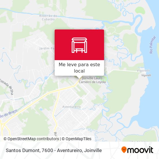 Santos Dumont, 7600 - Aventureiro mapa