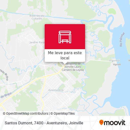 Santos Dumont, 7400 - Aventureiro mapa