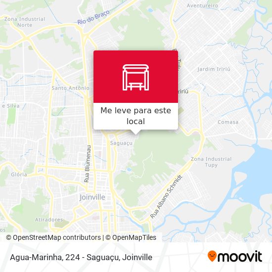 Agua-Marinha, 224 - Saguaçu mapa