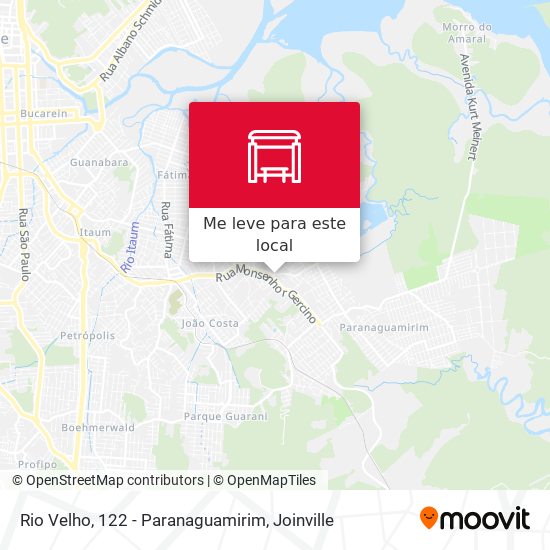 Rio Velho, 122 - Paranaguamirim mapa