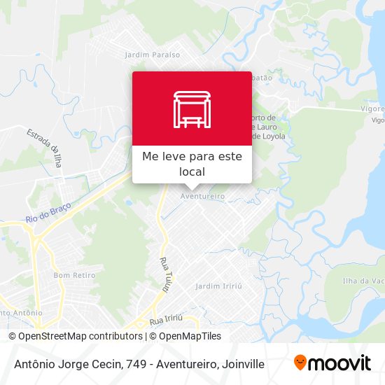 Antônio Jorge Cecin, 749 - Aventureiro mapa