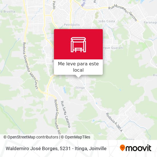 Waldemiro José Borges, 5231 - Itinga mapa