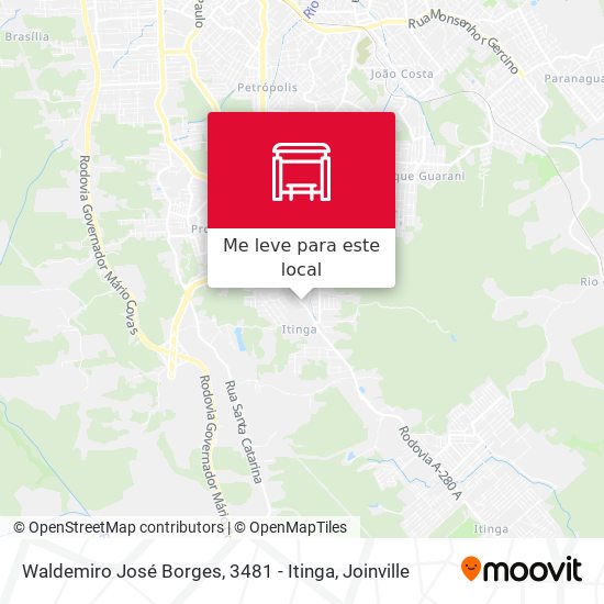 Waldemiro José Borges, 3481 - Itinga mapa