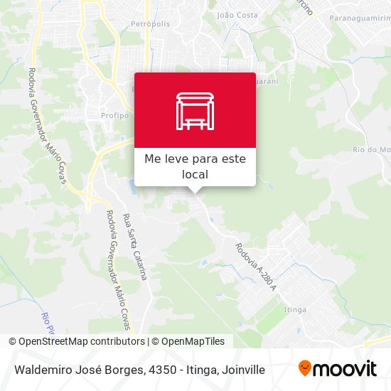 Waldemiro José Borges, 4350 - Itinga mapa