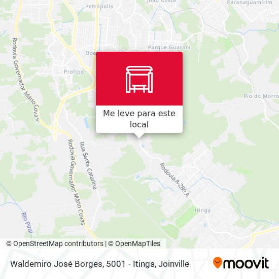 Waldemiro José Borges, 5001 - Itinga mapa