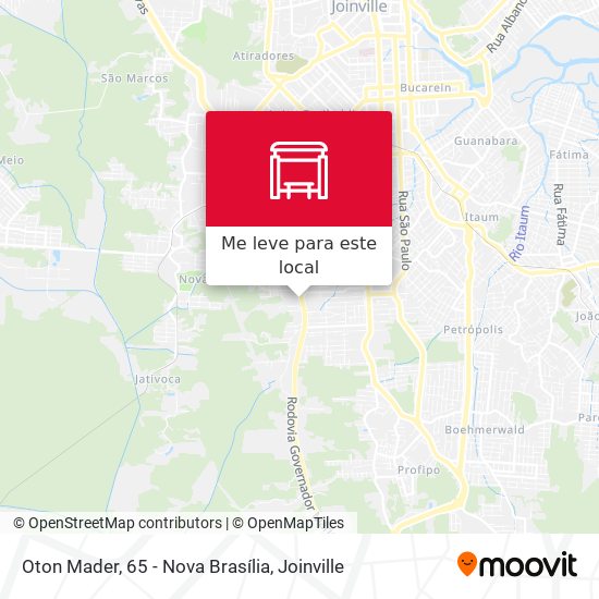 Oton Mader, 65 - Nova Brasília mapa