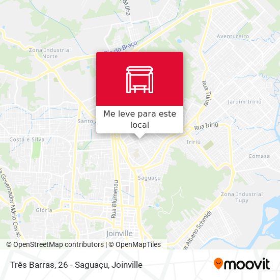 Três Barras, 26 - Saguaçu mapa