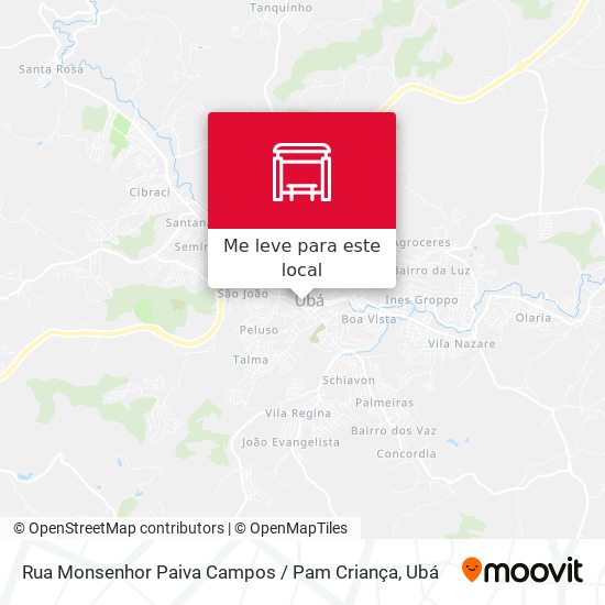 Rua Monsenhor Paiva Campos / Pam Criança mapa