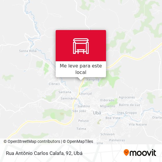 Rua Antônio Carlos Calafa, 92 mapa