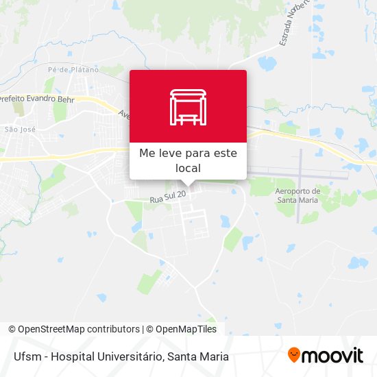 Ufsm - Hospital Universitário mapa