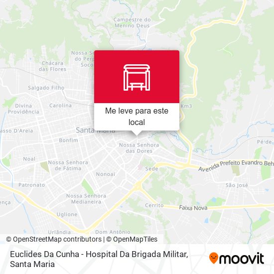 Euclides Da Cunha - Hospital Da Brigada Militar mapa