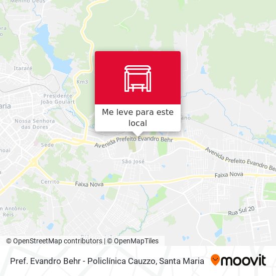 Pref. Evandro Behr - Policlínica Cauzzo mapa