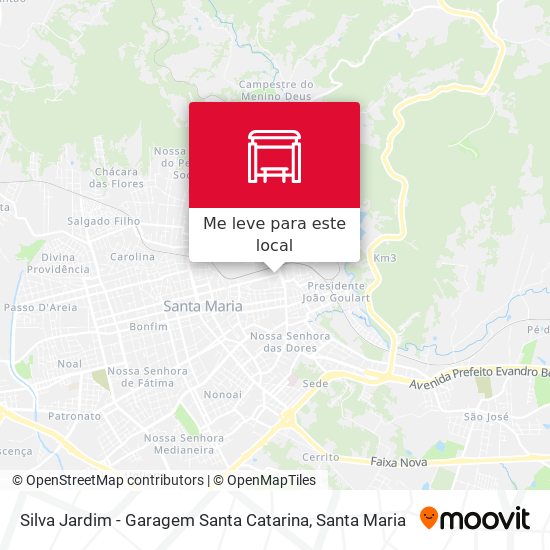 Silva Jardim - Garagem Santa Catarina mapa