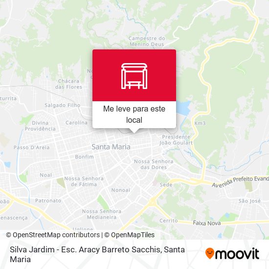 Silva Jardim - Esc. Aracy Barreto Sacchis mapa