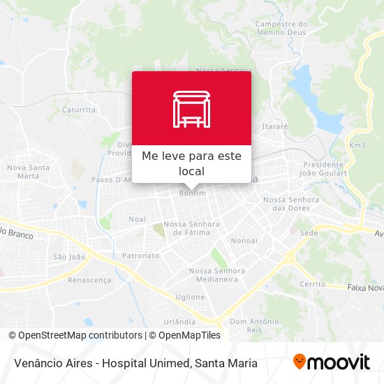 Venâncio Aires - Hospital Unimed mapa