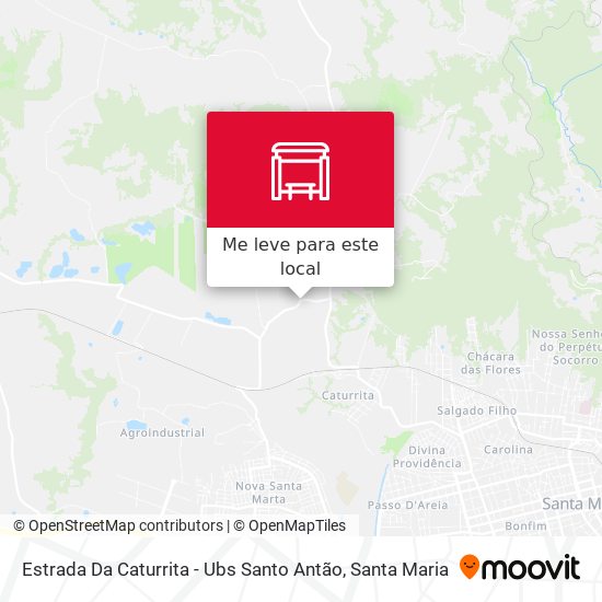 Estrada Da Caturrita - Ubs Santo Antão mapa