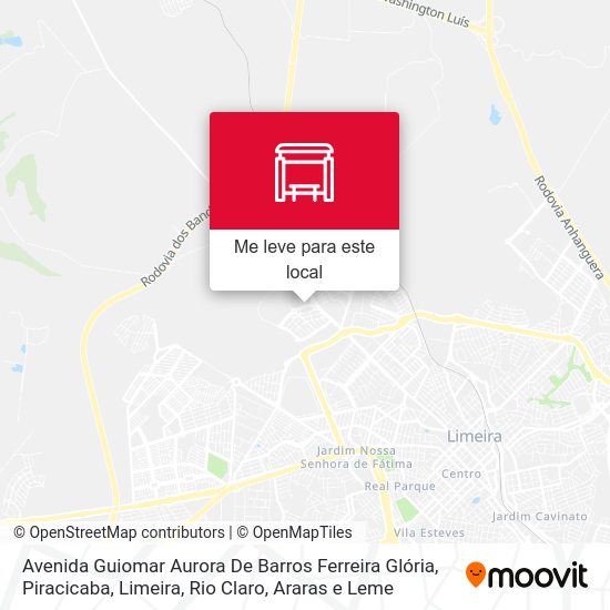 Avenida Guiomar Aurora De Barros Ferreira Glória mapa