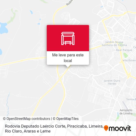 Rodovia Deputado Laércio Corte mapa