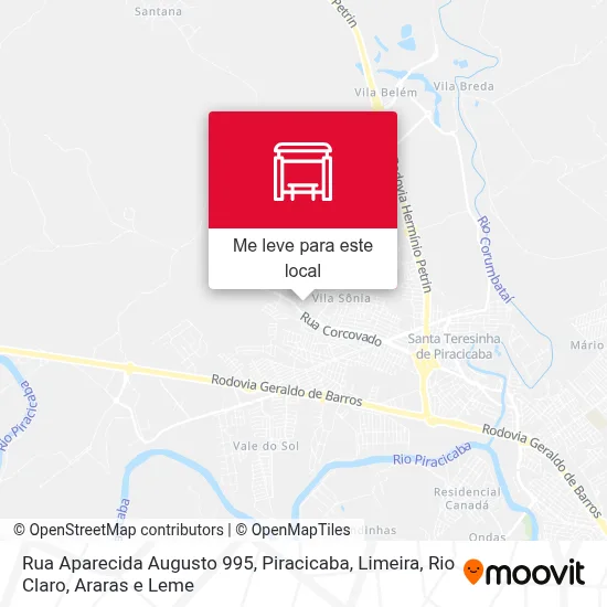Rua Aparecida Augusto 995 mapa
