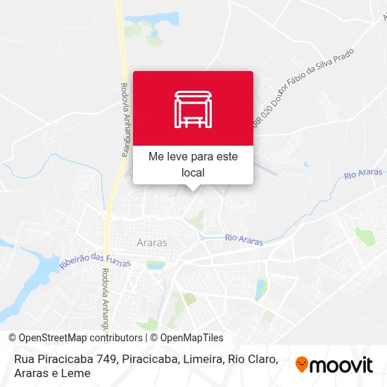 Rua Piracicaba 749 mapa