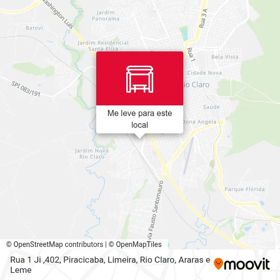 Rua 1 Ji ,402 mapa