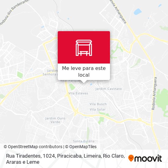 Rua Tiradentes, 1024 mapa