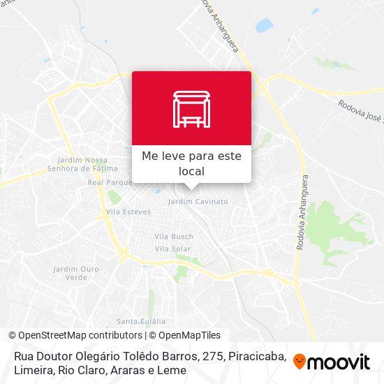 Rua Doutor Olegário Tolêdo Barros, 275 mapa