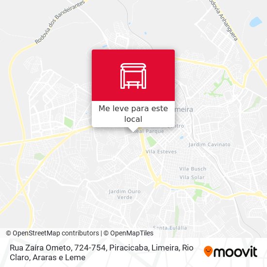Rua Zaíra Ometo, 724-754 mapa
