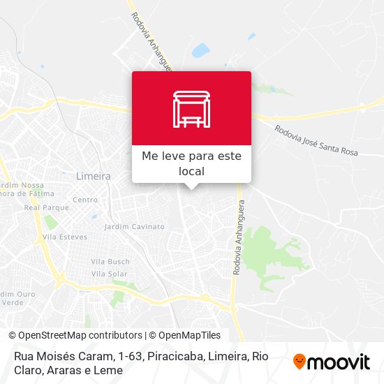 Rua Moisés Caram, 1-63 mapa