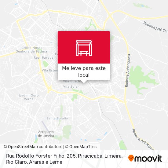 Rua Rodolfo Forster Filho, 205 mapa