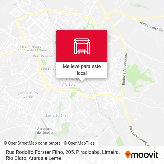 Rua Rodolfo Forster Filho, 205 mapa